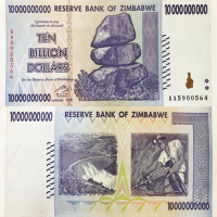 10 tỷ Zimbabwe - tiền thật siêu lạm phát