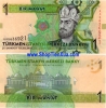 QT42 : Turkmenistan 1 Manat 2009 - anh 1