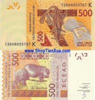 QT126 : khu Vực Tây Phi 500 Francs 2012