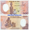 QT131 : TChad 500 Francs 1987 - anh 1