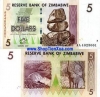 QT171 : Zimbabwe 5 dollar 2007 - anh 1